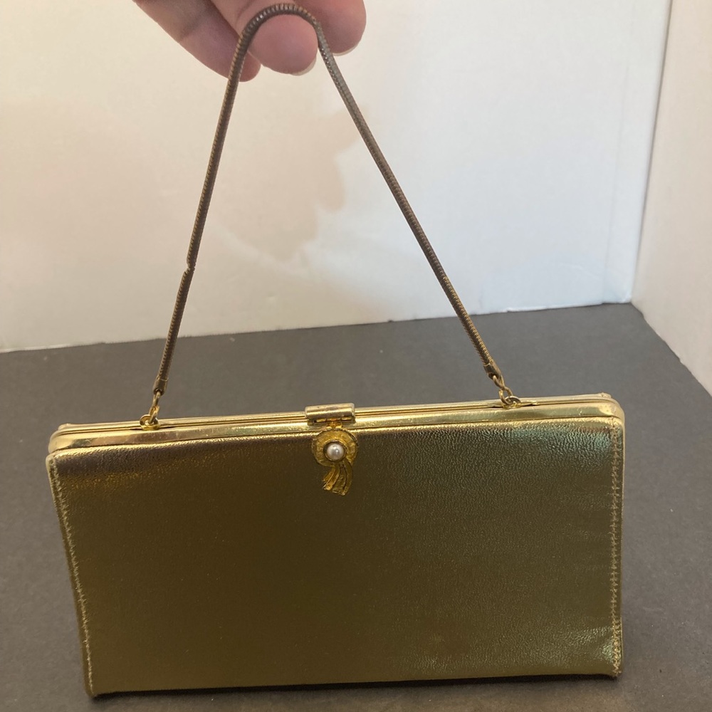 Vintage Gold Handled Evening Bag
